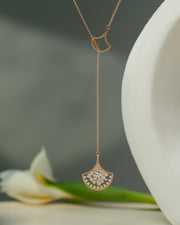 NOVA Series - Glow-Overlap Lariat Necklace - 18K Gold Plated