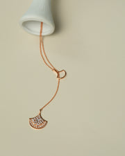 NOVA Series - Glow-Overlap Lariat Necklace - 18K Gold Plated