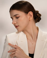 AURA Series - The Linear Beam Necklace - Minimalist Design