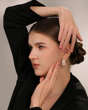 ONLY Series - SCULTURA LUMINA EARRINGS - Full Setting - 18K Gold Plated