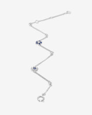 AURA Series - Twin Flower Bracelet - Two Options: Synthetic Zircon and Synthetic Blue Spinel - Light and Elegant