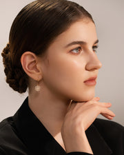 NOVA Series – Twelve Star Earrings (Gold, White) – Original Design by Professional Designers