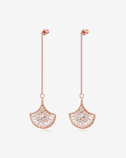 NOVA Series - Glow-Overlap Dangle Earrings - 18K Gold Plated