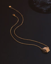 AURA Series - Triangular Cube Necklace - Obsidian - Rebellious Professional Style