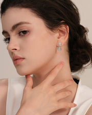 NOVA Collection — Blooming Earrings — Double Rose — Set with natural mother-of-pearl
