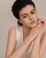 NOVA Series - Blooming Bracelet - Single Rose - Inlaid with Natural Mother-of-Pearl