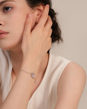 NOVA Series - Blooming Bracelet - Single Rose - Inlaid with Natural Mother-of-Pearl