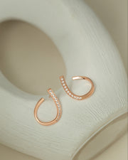 NOVA Series - The Void Arc Earrings - 18k Gold Plated