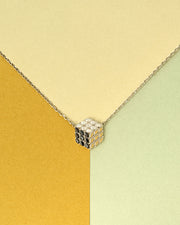 AURA Series - Triangular Cube Necklace - Obsidian - Rebellious Professional Style