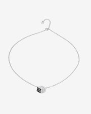 AURA Series - Triangular Cube Necklace - Obsidian - Rebellious Professional Style