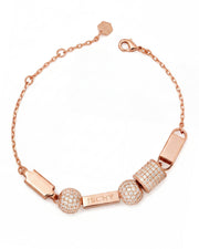 OLNY Series - Star Pillar Bracelet - Full Setting - 18k Gold Plated