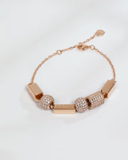 OLNY Series - Star Pillar Bracelet - Full Setting - 18k Gold Plated
