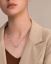 AURA Series - Seeking Light Butterfly Necklace - Rhodium Plating - Designer Original