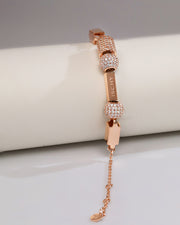OLNY Series - Star Pillar Bracelet - Full Setting - 18k Gold Plated
