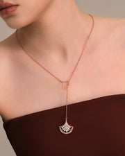 NOVA Series - Glow-Overlap Lariat Necklace - 18K Gold Plated