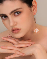 NOVA Series - Glow-Overlap Dangle Earrings - 18K Gold Plated