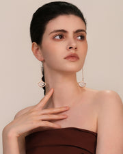 NOVA Series - Glow-Overlap Dangle Earrings - 18K Gold Plated