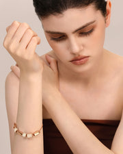 OLNY Series - Star Pillar Bracelet - Full Setting - 18k Gold Plated