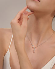 NOVA Series - Phantom Wings Necklace - Asymmetrical Necklace - Rhodium Plating