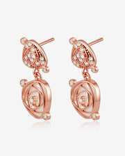 NOVA Collection — Blooming Earrings — Double Rose — Set with natural mother-of-pearl