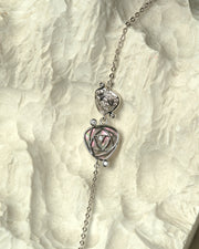 NOVA Collection - Blooming Bracelet - Single Rose - Inlaid with Natural Mother-of-Pearl