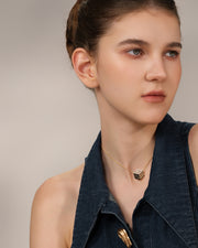 AURA Series - Triangular Cube Necklace - Obsidian - Rebellious Professional Style
