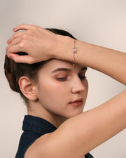 NOVA Series - Blooming Bracelet - Single Rose - Inlaid with Natural Mother-of-Pearl