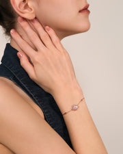 NOVA Series - Blooming Bracelet - Single Rose - Inlaid with Natural Mother-of-Pearl
