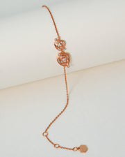 NOVA Collection - Blooming Bracelet - Single Rose - Inlaid with Natural Mother-of-Pearl