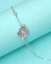 NOVA Series - Blooming Bracelet - Single Rose - Inlaid with Natural Mother-of-Pearl