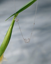 AURA Series - Seeking Light Butterfly Necklace - Rhodium Plating - Designer Original